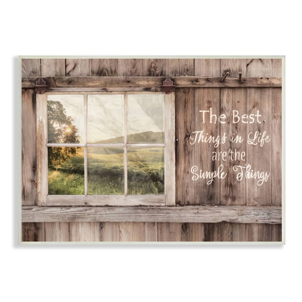 Stupell Industries Simple Things Rustic Barn Window Distressed Photograph Wood Wall Plaque